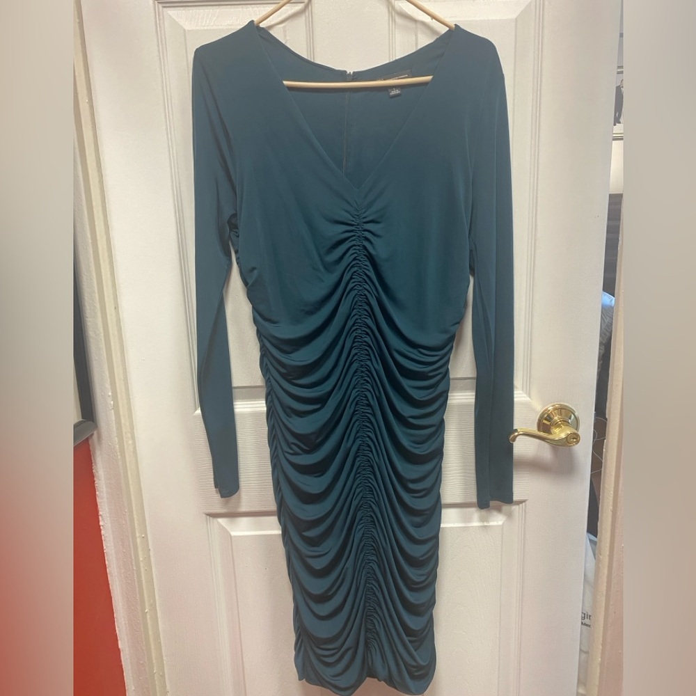Inc ruched dress L